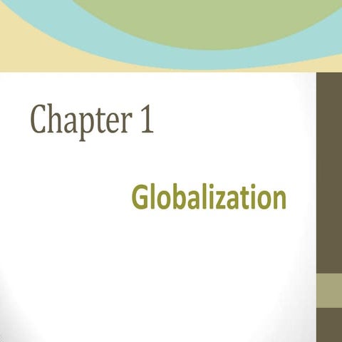 Globalization ( Chapter no. 1)