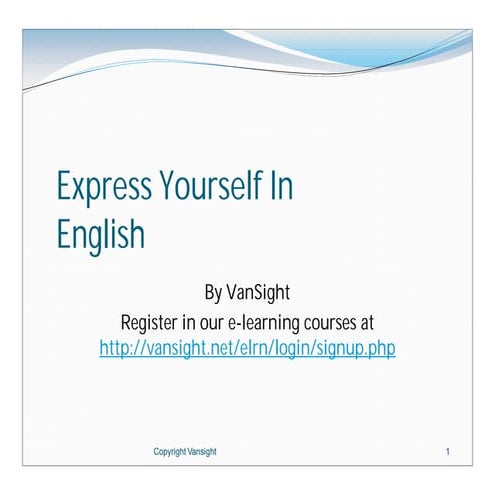 Express In English