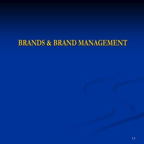 Brand management chapter 1 brands and brand management | PPT