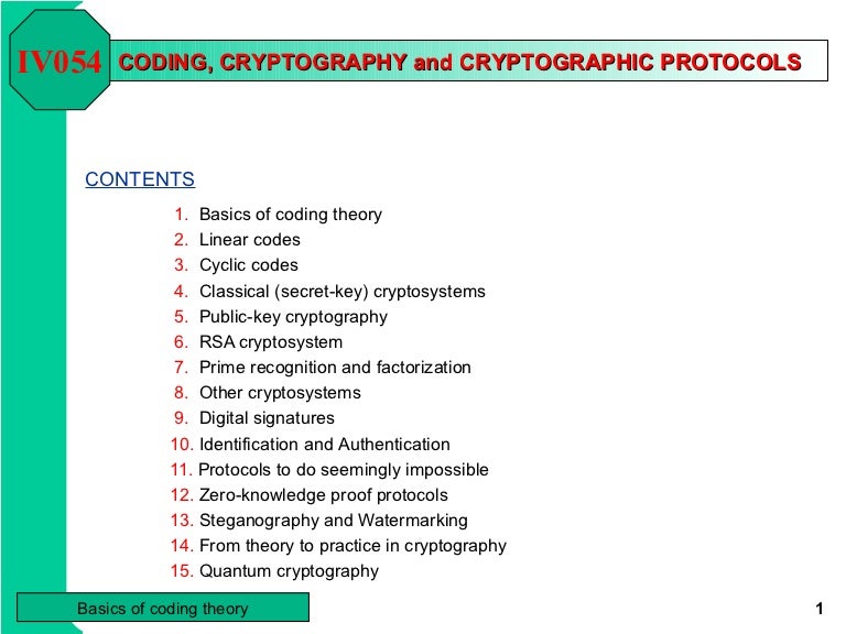Basics of Coding Theory