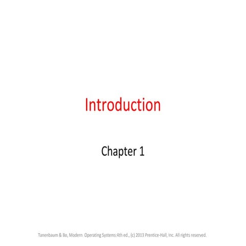 Chapter01 introduction to Operating systems 