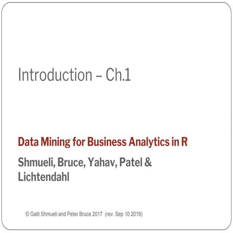 Chapter 01 R: data analysis using R software | PPTX