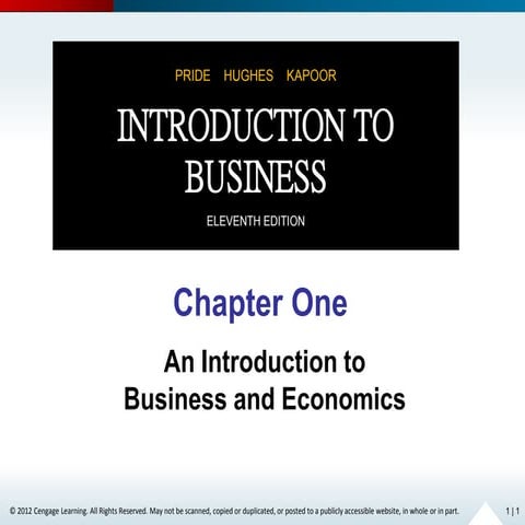 Chapter 01 the environment of business - an introduction to business and econ...