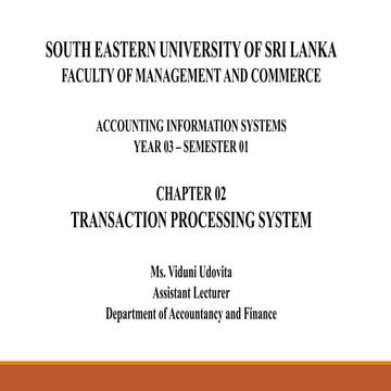 Chapter 02 - Transaction Processing System