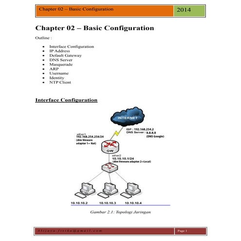 Chapter 02 – basic configuration | PDF