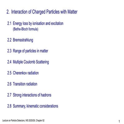 Charged particle interaction with matter | PPTX
