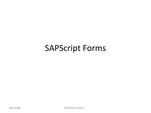 Chapter 02 sap script forms