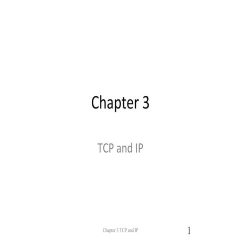 TCP and IP Chapter 03