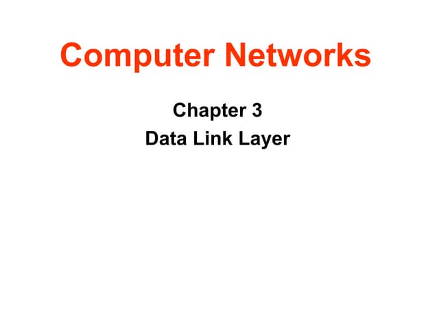 Data Link Layer