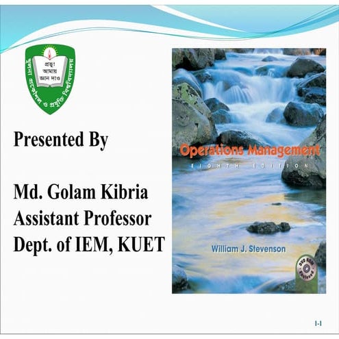 Chapter 03 Forecasting Operation Management KUET IEM 3-1