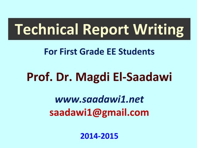 Chapter 04 2014-15  Technical Writing