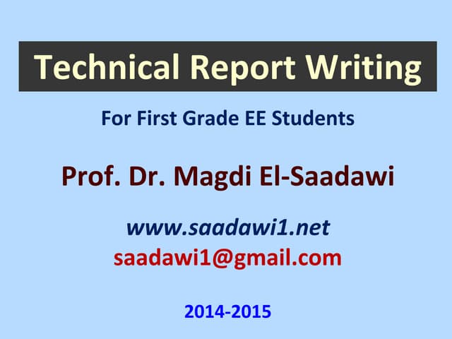 Chapter 04 part 2 Tech. Writing  2014-2015