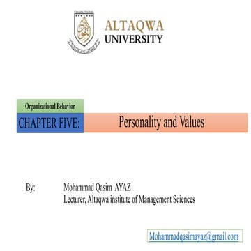 Perception, Attitude & Values | PPTX