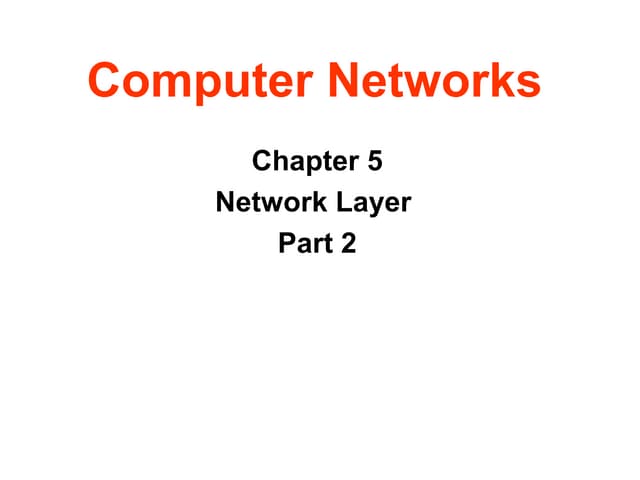 Network Layer | PPT