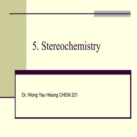Chapter 05 stereochemistry at tetrahedral centers