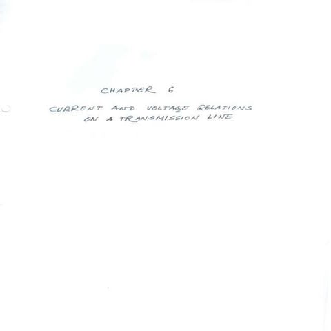 Current and Voltage Relation on a Transmission LIne 