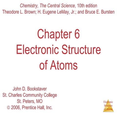 Ch. 6 Electronic Structure of Atoms