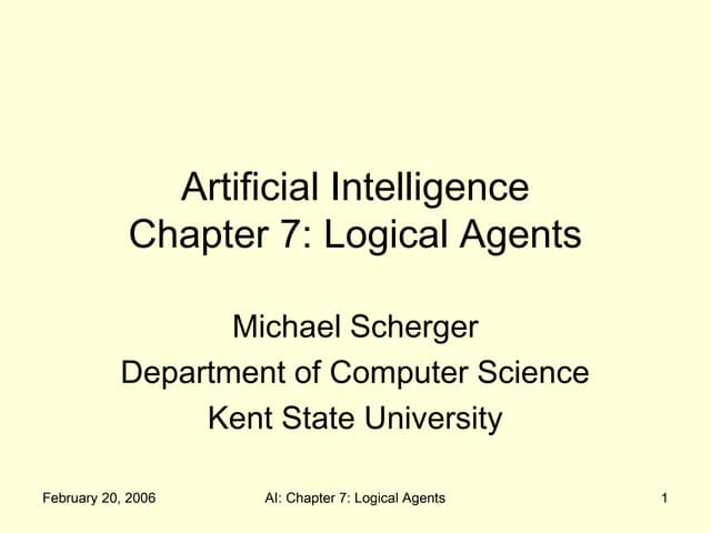 Logical Agents