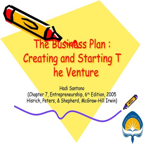 Chapter 07 Business Plan Hisrich for all business student