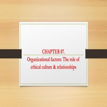 CHAPTER 07, organizational factors, business ethics.pptx