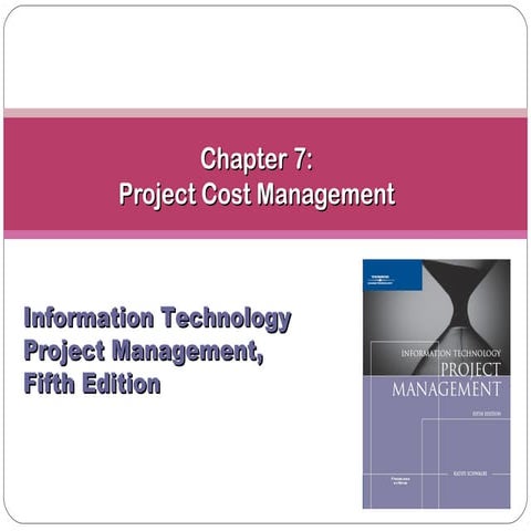 Chapter 07 project cost management