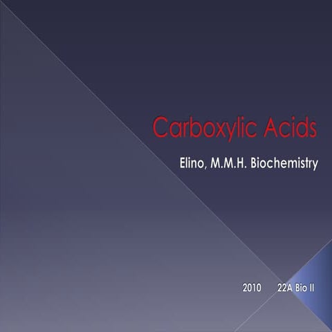 Carboxylic Acids
