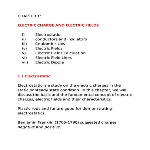 Chapter1: Coulomb's Law