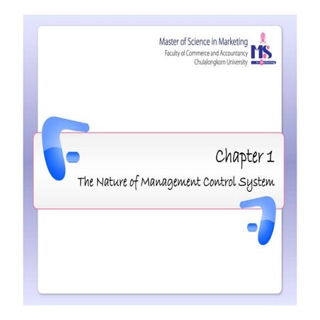 The Nature of Management Control System