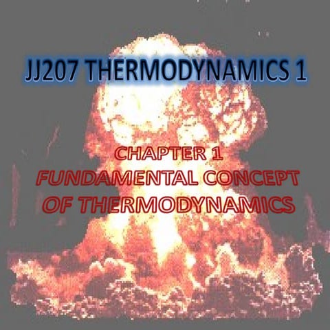 JJ207 Thermodynamics I Chapter 1
