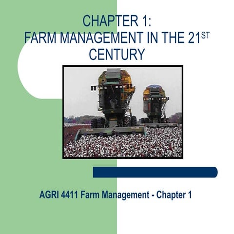 AGRI 4411 Farm Managment Chapter 1