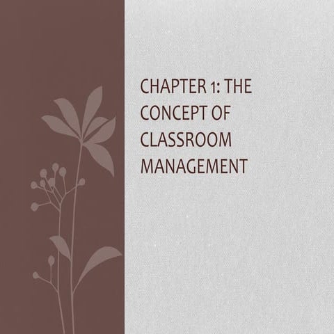 Concept of classroom management