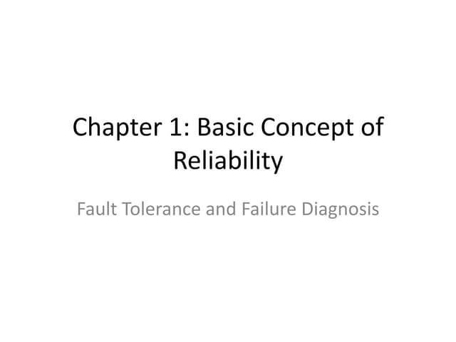 basic concepts of reliability