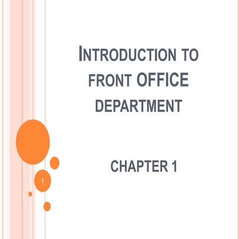 Chapter 1 front office practice