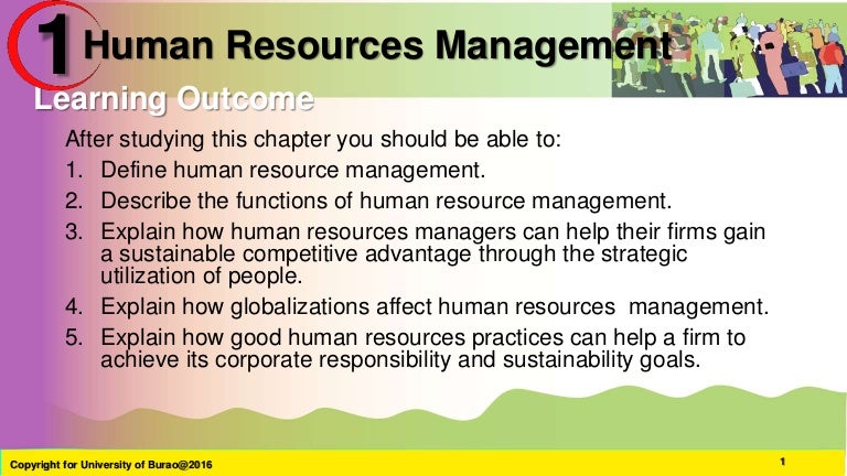 Chapter 1 Challenges Of Human Resource Management
