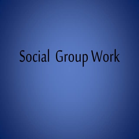 introduction  to group work 