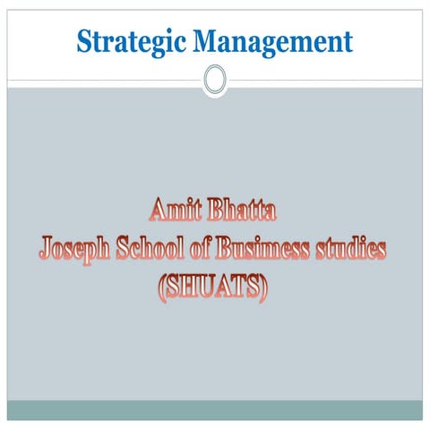 Strategic Management 