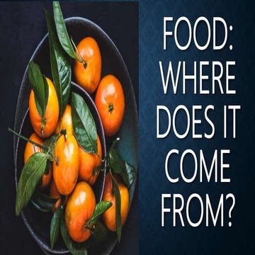 Food: Where does it come from? Class 6th Chapter-1 Science