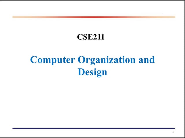  Computer Organization and Design Chapter1