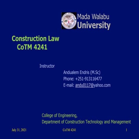 Chapter 1-Construction Law 