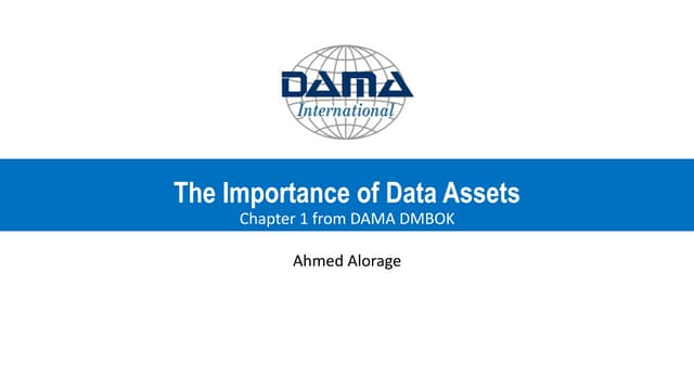 Introduction to DCAM, the Data Management Capability Assessment Model ...