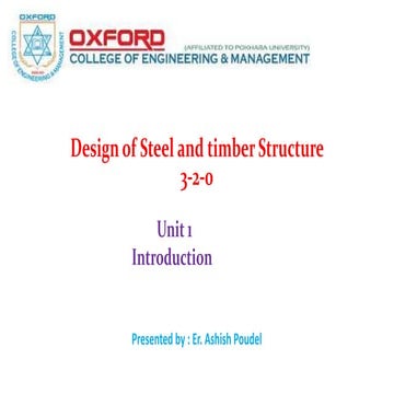 Design of steel and timber structures. Introduction