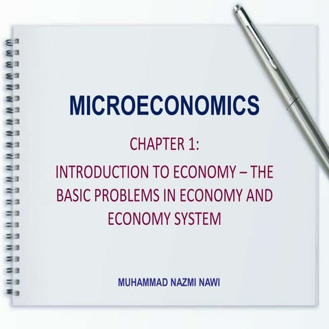 Microeconomic - Introduction to Economy.pptx