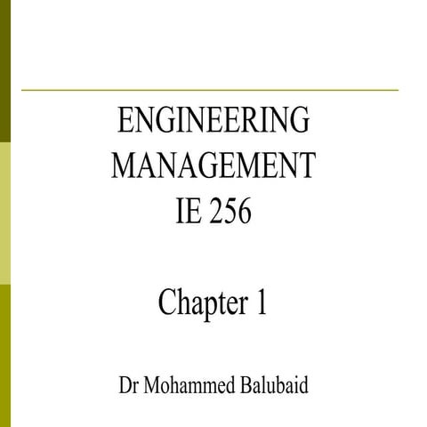 Engineering management and it's importance