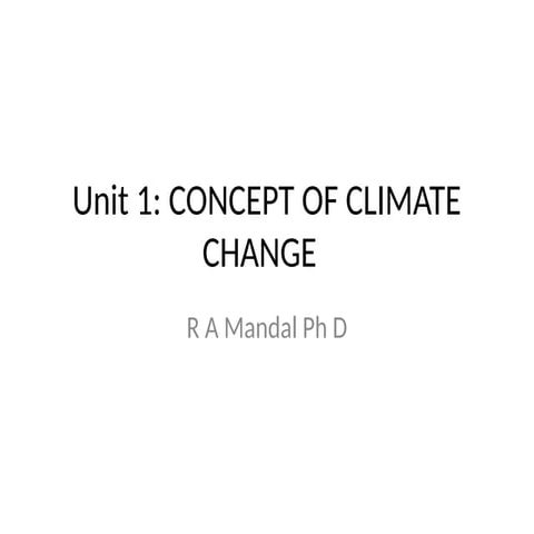Climate change is a change in the statistical distribution of weather ...