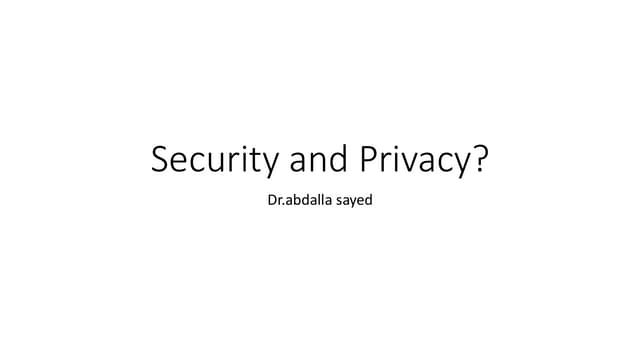 Chapter1 Information and Network Security