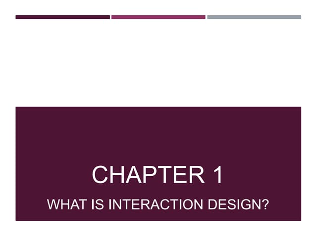Chapter1. Introduction to Human Computer Interaction
