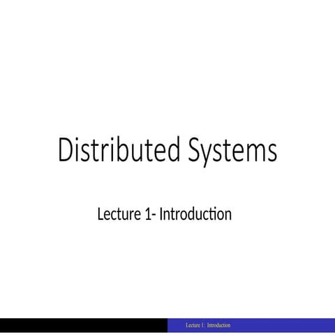chapter1 a discussion on introduction to distributed system for ...