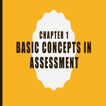 Assessment of Learning Chapter 1 Lesson.pptx