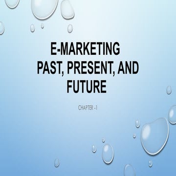 KONSEP E-MARKETING masa lalu, sekarang dan kedepan