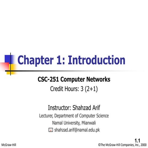 Chapter 1 Introduction Data Communication and Networking | PDF